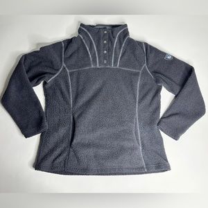 Kuhl Avalon Snap Fleece Long Sleeve Mock Neck Pullover Sweater Jacket Wmn's L